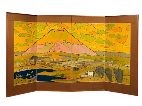 Japanischer Paravent von Tazaki Hirosuke, 1898 – 1984